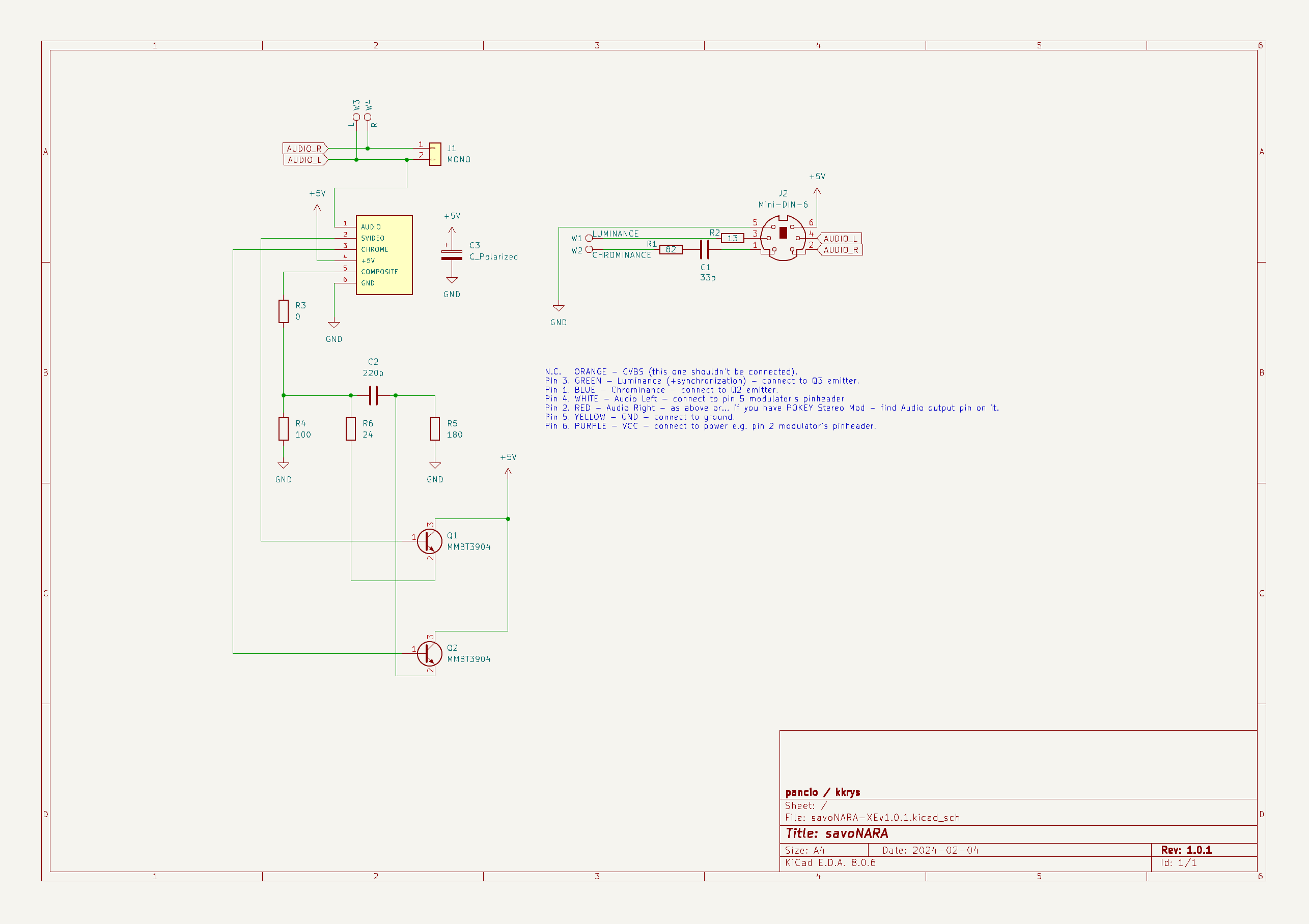 savoNARA SCHEMATIC